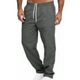thumbnail image 6 of Men’s Cargo Pants, Joggers, Trousers, Elastic Waistband Drawstring Loose Straight Leg, Multiple Pockets Quick Dry Lightweight, Casual Daily Gym Workout Hiking Travel, | AKLJWH,Dark Gray S, 6 of 9