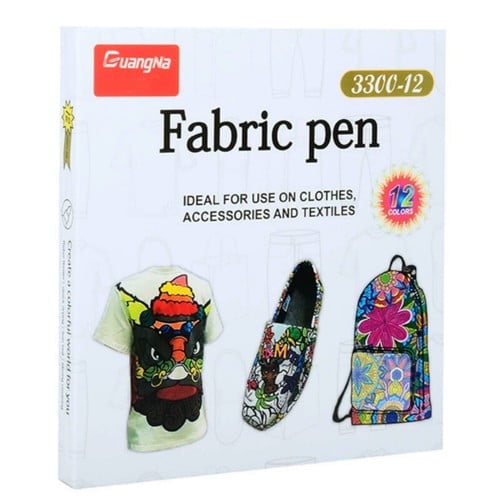 12 colors Permanent Fabric Markers Pen fabric graffiti painting pen Art Markers