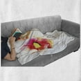 thumbnail image 6 of Poppy Flower Soft Flannel Fleece Throw Blanket, Watercolors Vibrant Poppies Graphic Peace and Death Sedative Plant Print, Cozy Plush for Indoor and Outdoor Use, 50" x 60", Red White, by Ambesonne, 6 of 6