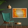 thumbnail image 2 of Fall Wall Art with Frame, Fallen Leaves on Wooden Wall September Foliage Rustic Style Print, Printed Fabric Poster for Bathroom Living Room Dorms, 35" x 23", Pale Coffee Marigold, by Ambesonne, 2 of 2