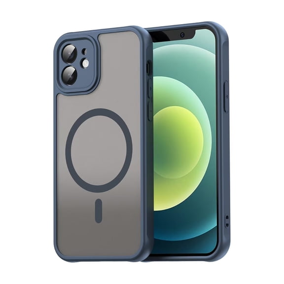 Feishell Designed for iPhone 12 Magnetic Case,[Compatible with MagSafe] [Military Grade Drop Protection] Slim Translucent Matte Shockproof with Anti-Fingerprint Phone Case,Blue