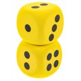 thumbnail image 3 of MOVTOTOP Yellow EVA Game Dice Props for Playing with Durable Quality and Creative Design 2pcs, 3 of 8