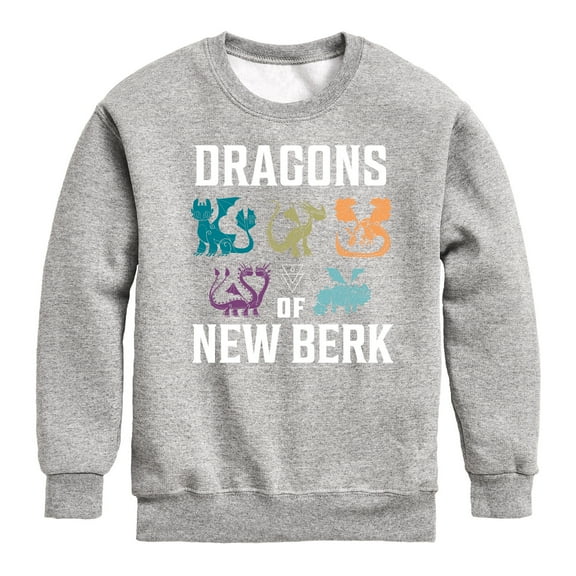 How to Train Your Dragon - Dragons Of New Berk  - Toddler And Youth Crewneck Fleece Sweatshirt