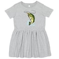 thumbnail image 3 of Inktastic Leaping Bass Fish Girls Toddler Dress, 3 of 5