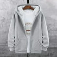 thumbnail image 3 of SNOWSONG Mens Hoodie, Big and Tall Hoodie Men's Casual Knit Long Sleeve Drawstring Hooded Sweatshirt Zipper Cardigan Jacket with Pocket, Oversized Hoodie, Mens Hoodies Pullover Gray 4XL, 3 of 5