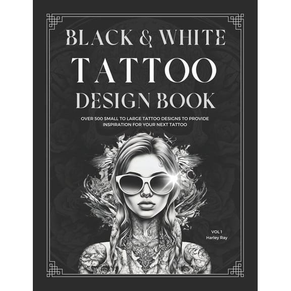 Tattoo Books Black and White Tattoo Design Book, Book 1, (Paperback)