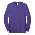 thumbnail image 2 of Port & Company Tall Long Sleeve 50/50 Cotton/Poly TShirt (PC55LST) Purple, LT, 2 of 3