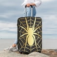 thumbnail image 3 of Lsque Gold Spider On The Web Printed Luggage Cover, Travel Luggage Protector,Scratch and Dirt Resistant, Fits 18-32 Inch Luggage - Small, 3 of 9