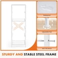 thumbnail image 3 of JIOABL 5-Drawer Fabric Dresser with Metal Frame and Wooden Top TV Stand - Perfect for Clothes, Living Room, Hallway, Entryway, White, 3 of 8