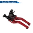 thumbnail image 6 of Unique Bargains Short Brake Clutch Levers for Kawasaki ZX10R 2004-2005 6 Position Adjustable Motorcycle Handlebar Brake Lever Aluminum Alloy Red 1 Pair, 6 of 7