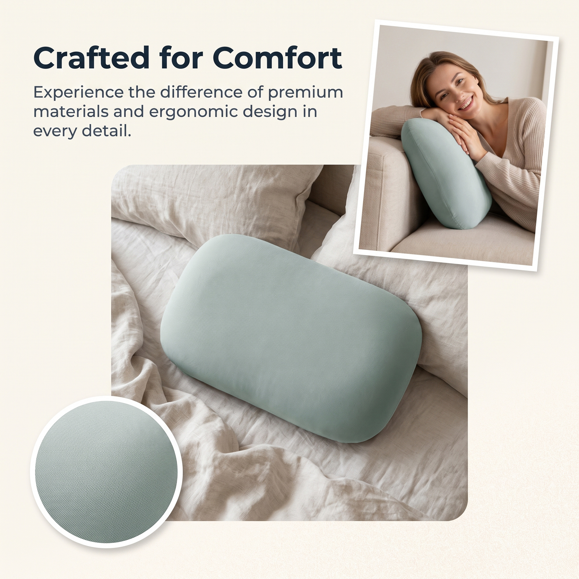 Unique Bargains Lumbar Support Pillow  Memory Foam Back Support Gray 15"x10.2"x3.9"