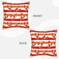 thumbnail image 3 of KLL Red Lobster Decorative Throw Pillow Covers Velvet Soft for Couch Sofa Bedroom Living Room Outdoor - 16"x16", 3 of 8