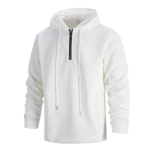 SRZYMJ Slim Fit Mens Hoodie Men's Spring Zipper Hooded Casual Sports Sweater Lightweight Athletic Pullover Jacket with Front Pockets for Outdoor Training