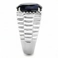 thumbnail image 4 of High polished (no plating) Stainless Steel Ring with Synthetic Synthetic Glass in Montana for Women Montana Stone Color Style TK3461 Size 8, 4 of 4