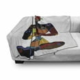 thumbnail image 3 of Yoga Soft Flannel Fleece Throw Blanket, Woman in Style Costume Culture Enlightenment Grace, Cozy Plush for Indoor and Outdoor Use, 50" x 60", Multicolor, by Ambesonne, 3 of 6