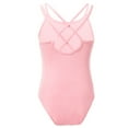 thumbnail image 3 of JanJean Gymnastics Leotard for Girls Solid Color One Piece Bodysuit Criss Cross Ballet Dance Athletic Unitard Dancewear Pink 8-10, 3 of 7