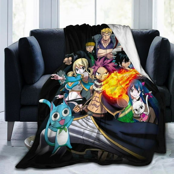 Fairy Tail Blanket Soft Lightweight Flannel Throw Blankets ,Decorative All Season Blanket 50x40