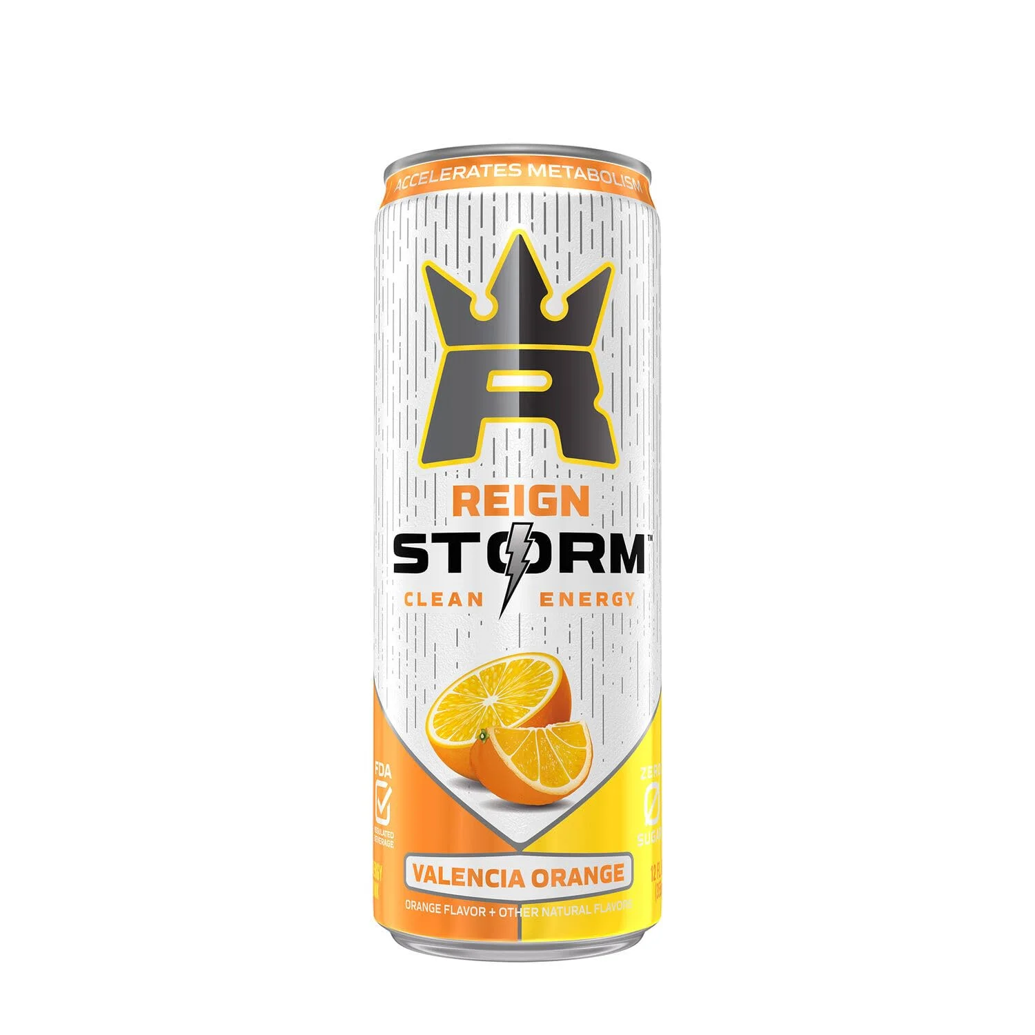 REIGN Storm, Valencia Orange, Energy Drink, 12 Oz Can - 12 Pack