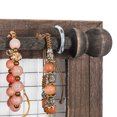 thumbnail image 6 of Jewelry Manager - Wall Mounted Jewelry Stand With Detachable Bracelet Bar, Shelf And 16 Hooks - Perfect Earrings, Necklaces And Bracelet Stand - Brown, 6 of 13