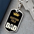 thumbnail image 6 of Scottish Fold Cat Dad King Keychain Stainless Steel or 18k Gold, 6 of 10