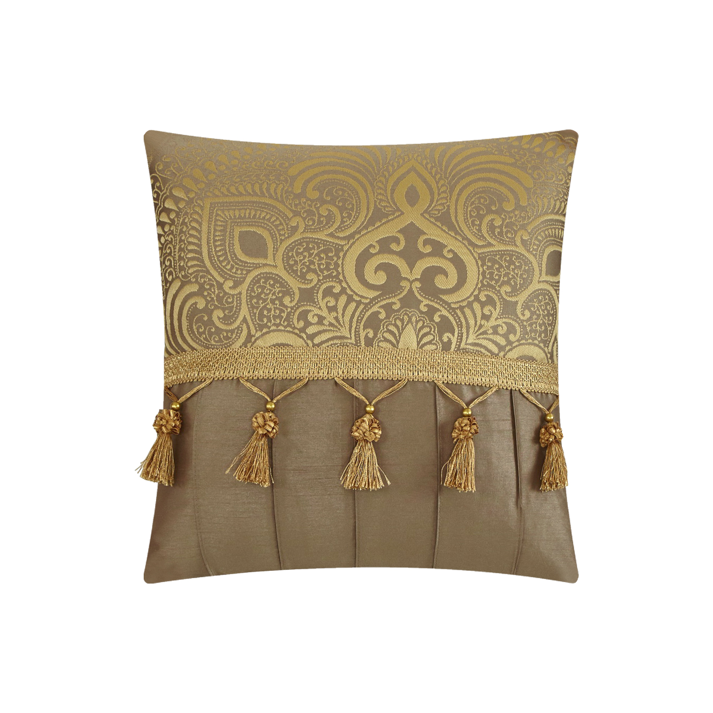 Chic Home Adana 9-Piece Jacquard Comforter Set, King, Gold