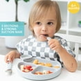 thumbnail image 4 of Bumkins Baby and Toddler Silicone Grip Dish, Kids Plate for Ages 6 months+ in Gray, 4 of 6