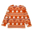 thumbnail image 3 of Preschool Outerstuff  Orange Clemson Tigers Ugly Sweater Pajama Set, 3 of 5