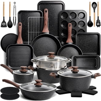 Ninja 14-Piece Nonstick Hard-Anodized Aluminum Cookware Set, Cool