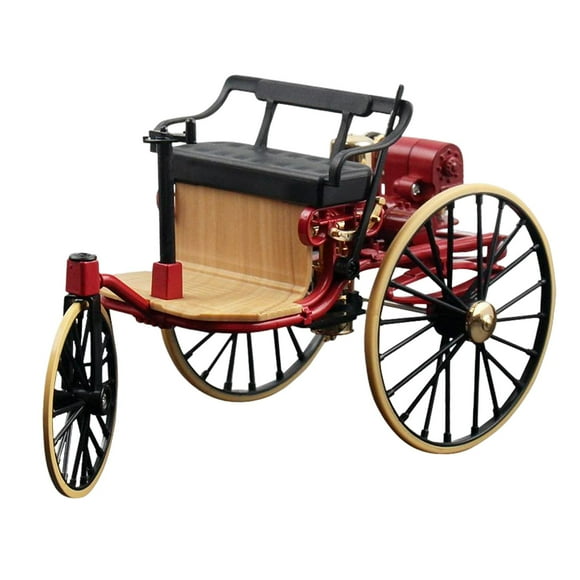 Diseño de carretera en miniatura para triciclo a escala 1:12 para accesorios y regalos navideños. Rojo