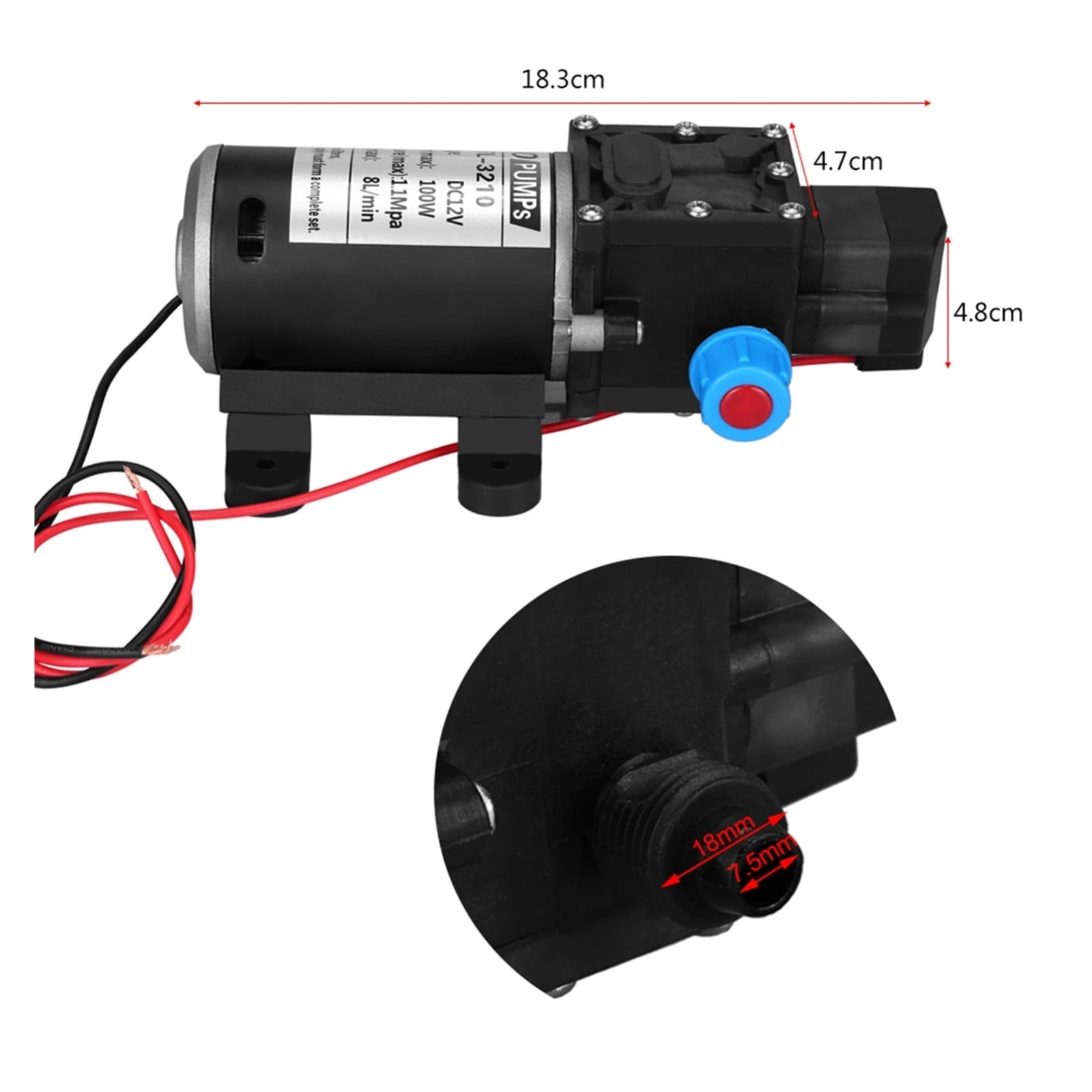 High Pressure Diaphragm Self Priming Water Pump for Wash