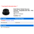 thumbnail image 2 of Brake Master Cylinder Reservoir Grommet - Compatible with 1983 - 1993 Mazda 626 1984 1985 1986 1987 1988 1989 1990 1991 1992, 2 of 2