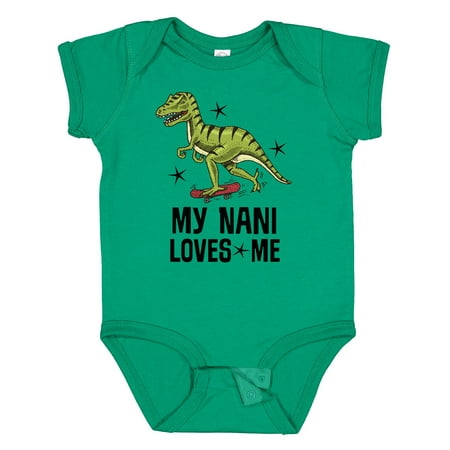 

Inktastic My Nani Loves Me Dinosaur Grandson Gift Baby Boy Bodysuit