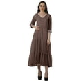 thumbnail image 1 of Moomaya Robes d'Été Unies Femmes Robe à Manches Longues Longues Robes, 1 of 6