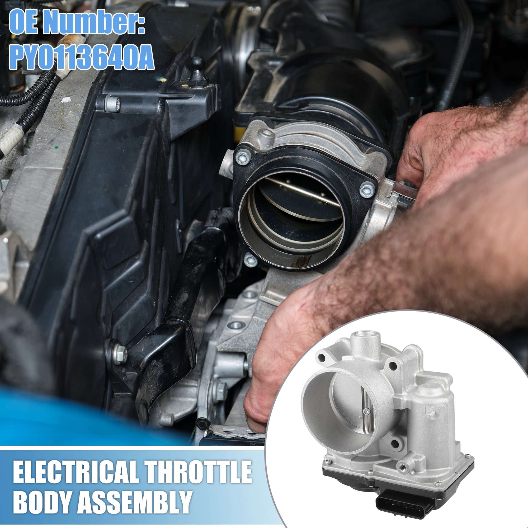 Unique Bargains Electronic Throttle Body Assembly No.PY0113640A for Mazda 3 6 CX-5 2.5L 2014 2015 2016 2017 2018
