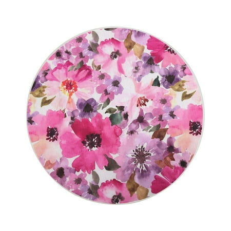 

Circular Drink Coasters Set Flower Pattern Beautiful Home Decor Diatomite Heat-Resistant Diatomite Protect Table Countertop