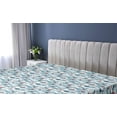 thumbnail image 5 of Ambesonne Sailor Fitted Sheet, Sailing Boats Nautical Print, Full Size, Vermilion Seafoam and Blue, 5 of 5