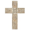 thumbnail image 2 of Dicksons Whitewash Geometric 7 x 10 Resin Hanging Wall Cross, 2 of 2