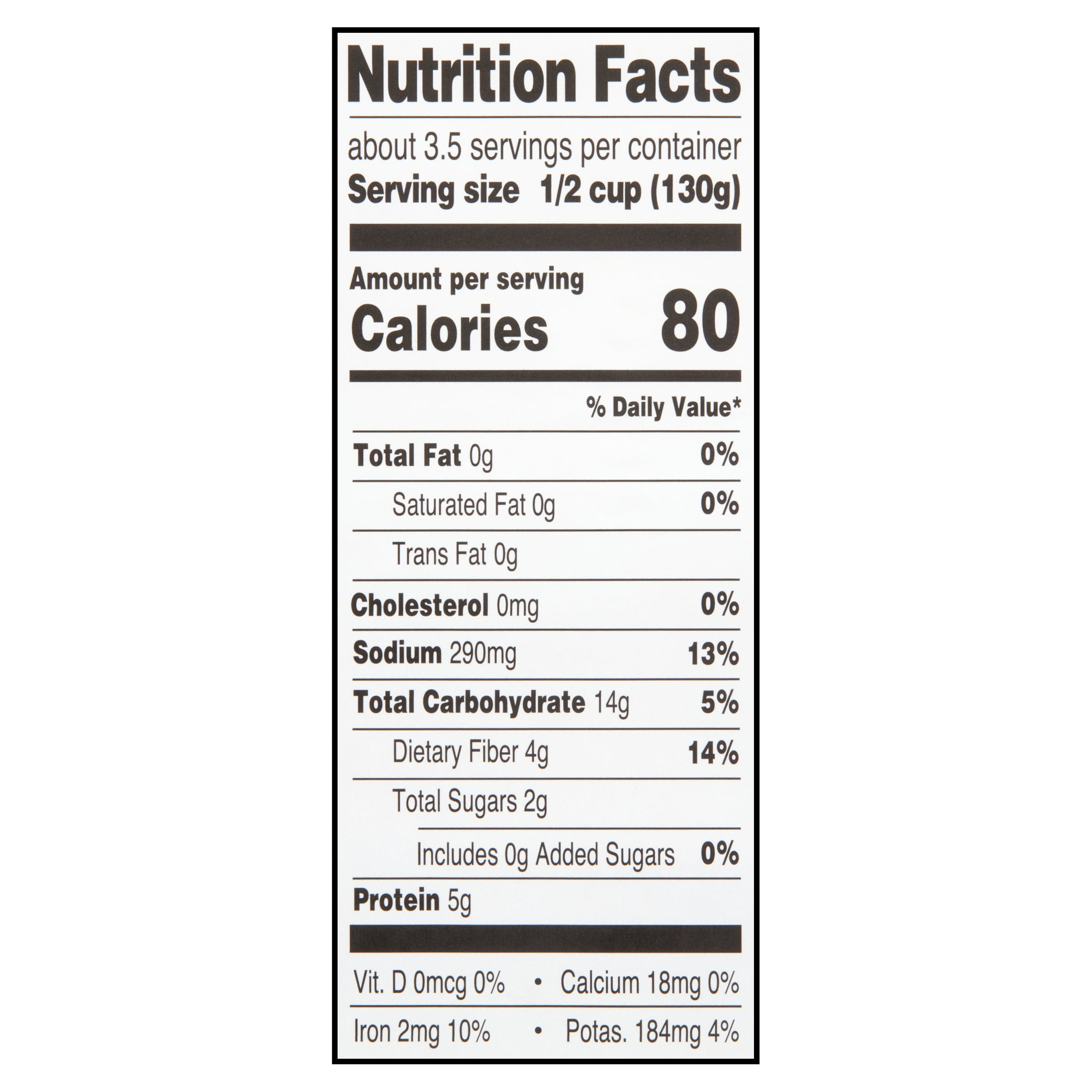 Great Value Canned Black Eyed Peas, 15.5 oz Can