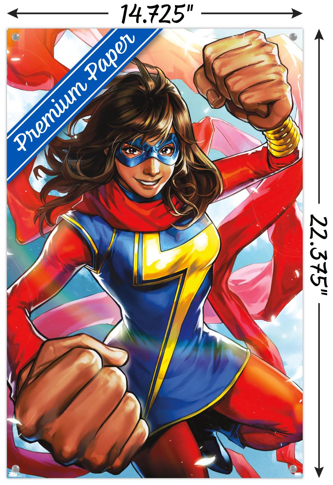 Marvel Comics - Ms. Marvel - Magnificent Ms. Marvel #3 Wall Poster with Pushpins, 14.725" x 22.375"