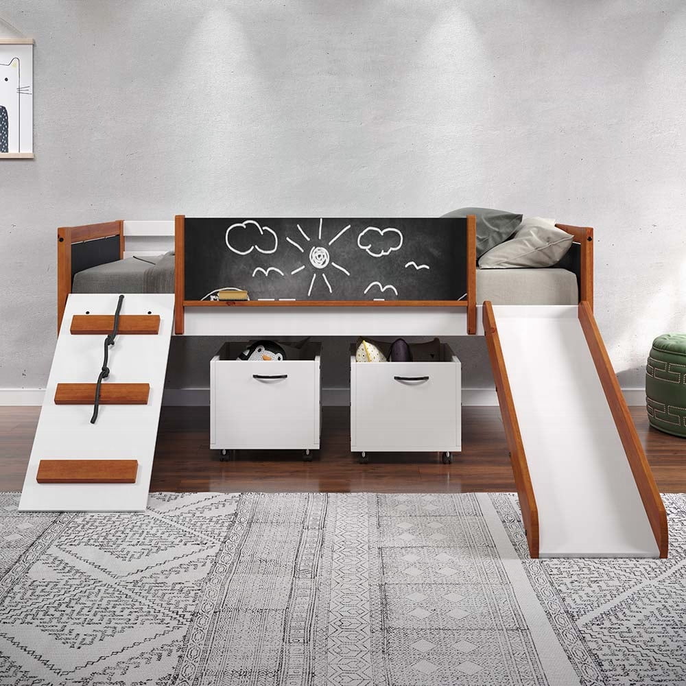 White Toy Box with Wheels (Set Of 2),White Solid Wood+Mdf Furniture Youth Kids Baby Furniture