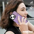 thumbnail image 4 of Tarise iPhone 13 Wallet Case Cover for Women Men, iPhone 13 Case with Strap, Glitter PU Leather Crossbody Strap RFID Blocking Kickstand Magnetic Clasp Phone Case for iPhone 13 6.1 inch 2021, Purple, 4 of 10