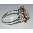 thumbnail image 5 of LBG 10k White Gold Real Genuine Opal and Garnet Womens Band Ring - Size 7, 5 of 7