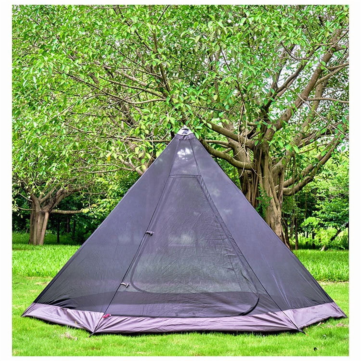 Outdoor Portable Camping Pyramid Tent Waterproof Anti-UV Centre-Pole-Free Indian Teepee Tent
