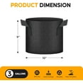 thumbnail image 2 of PRZL Plant Grow Bags 3 Gallon 20-Pack, Tomoato Planter Pots with Handles, Aeration Nonwoven Fabric, Heavy Duty Gardening Planter for Vegetable, Herbs and Flowers, Black New, 2 of 8