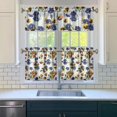 thumbnail image 3 of Kitchen Curtains 24 Inch Short - 3 Panel Set, Vintage Floral Butterfly Bee Botanical Print, Rod Pocket Window Curtain for Farmhouse, Modern Rustic, Spring Summer Decor, Easy Wash, 3 of 6