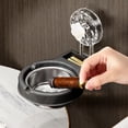 thumbnail image 4 of Inerposs Suction Cup Wall-mounted Ashtray, Stainless Steel Decorative Ashtray, Personalised Bathroom Ashtray, Home Office Smoking Accessory, Men's Bathroom Essential, 4 of 6