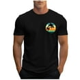 thumbnail image 5 of VBTAPA Mens Short Sleeve T-shirts Tropical Palm Tree Print Casual Workout Round Neck Tees Summer Vacation Tops Black XL, 5 of 6