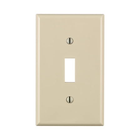 3PC Leviton Light Almond 1 gang Thermoplastic Nylon Toggle Wall Plate 1 pk