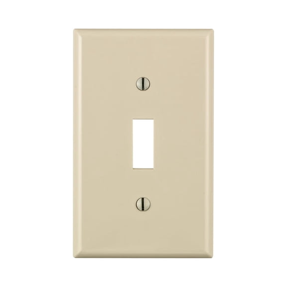 3PC Leviton Light Almond 1 gang Thermoplastic Nylon Toggle Wall Plate 1 pk