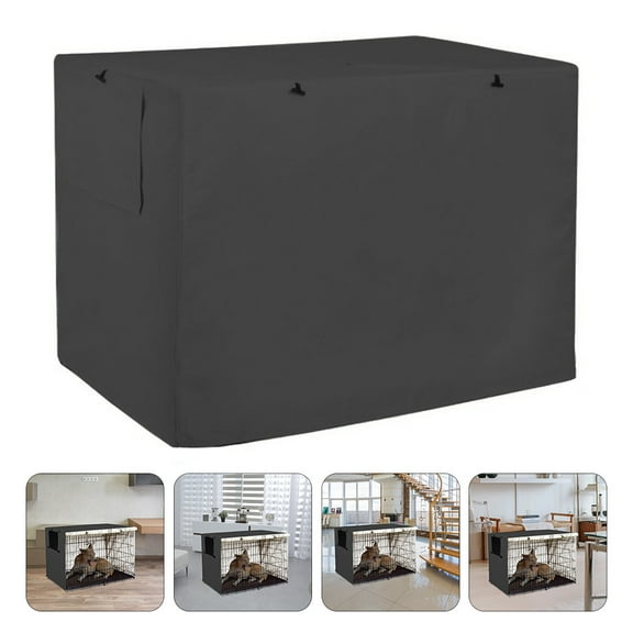 Soimiss Pet Cage Cover Black Privacy Protection Daily Use 1Set